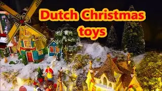 Christmas moving toys. Dutch windmills. Winter carousels. Bicycles. At the garden store.