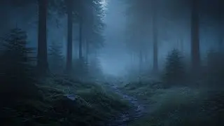 Foggy Forest Night 🌙 Gentle Crickets & Distant Owls | Deep Sleep Ambience
