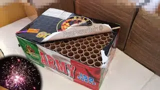 Mega spettacolo di Fuochi d'artificio Capodanno! Batteria Prof. Gold Dragon 150 Colpi / Calibro 30mm