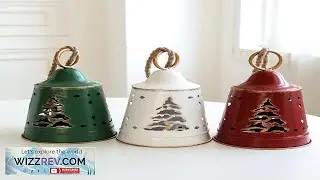 Christmas Bell Wind Chime Decorations Iron Craft Small Ornament for Tree Hanging