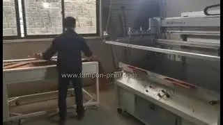 Large flat paper pvc panels, films screen printing machine
