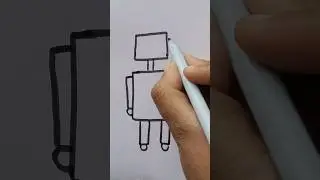 Easy robot drawing| how to draw robot easily #easy #drawing #art #shorts @KapsanaVDP