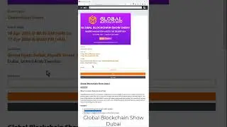 Major Crypto Event | Global Blockchain Show Dubai