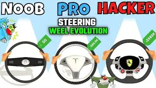 Oggy Playing Steering Wheel Evolution Game | With Jack | Oggy Game | NOOB vs PRO Vs HACKER