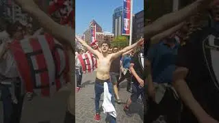 Exeter city fans arrive at Wembley