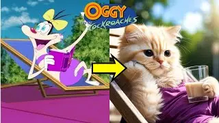 Oggy Cartoon vs Real Life 😲 | Cartoon vs Realistic Edit