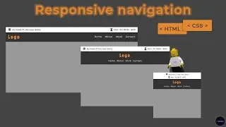 Responsive Navigation Bar with HTML and CSS media queries