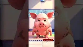 WATCH THIS AND BE AMAZED! 🧼 Dirty little pig transforms into a sparkling one! #shorts #cartoon #f...