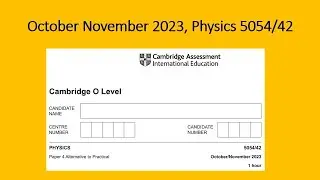 Октябрь-ноябрь 2023 г., Физика 5054 42, Решение Ферхана Мазхера
