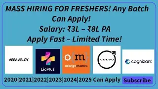 Cognizant , Volvo , Orange Mantra , Lia Plus , Assa Aboly | 2021 , 2022 , 2023 , 2024 jobs