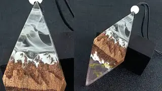 Charming DIY Snow Mountain Reflection pendant/Resin art DIY/DIY epoxy resin art jewelry
