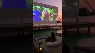 overwater cinema in the Maldives #shorts #maldives #beautifuldestinations #vacations