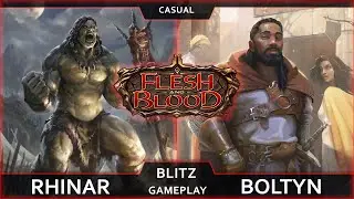 Always fight to the end! Rhinar (Brute) vs Boltyn (Light Warrior). Blitz. Flesh and Blood TCG.