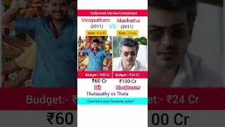 Velayudham vs Mankatha Movie Comparison | #shorts #viralshorts #trendingshorts #thalapathy #thala