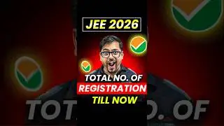 Total Registrations for JEE JAN 2026 🔥 #jee #jeemains #iitjee #jeeprep #iit #shorts #iitjee