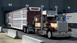 ATS Hauling Cattle in Montana with the FLX Peterbilt 359