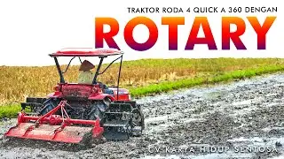 Traktor Roda 4 | Quick A 360 dengan implement Rotary