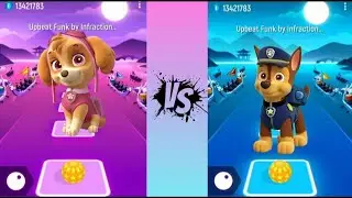 Paw Patrol Team Skye vs Chase - Tiles Hop EDM Rush