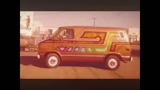 Cool 70s camper van spray painting 