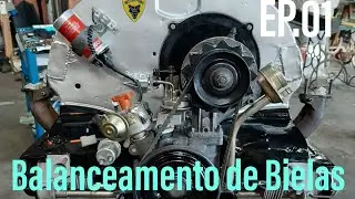 Balanceamento de Bielas. Ep 01. Motor VW 1600 antigo, fusca, kombi, puma, Brasília etc..