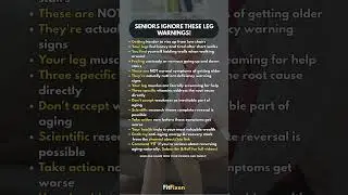 👆 Seniors Ignore These LEG WARNING SIGNS (Act Before It's Too Late) #FitFixen #Shorts