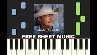 LET IT BE CHRISTMAS by Alan Jackson, Piano Tutorial with free Sheet Music (pdf)