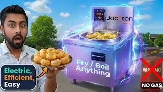Induction Kadhai Test &ndash; Frying Pani Puri in Seconds #inductionkadhai #electrickadhai