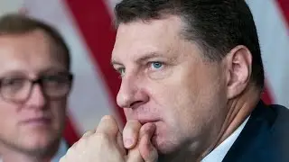 Latvian President Raimonds Vējonis speaks at The National Press Club