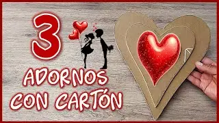 3 LINDOS ADORNOS PARA EL DÍA DEL AMOR Y AMISTAD - Manualidades para San Valentín