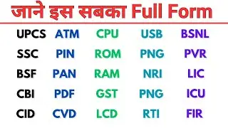 Important Full Form || full form || full form gk || gk full form || gk questions || gk, gs