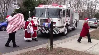 Dale City Volunteer Fire Department & Santa visit children in need in Prince William