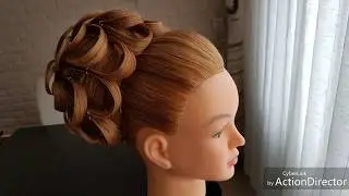 Flower wedding updo tutorial  / تسريحة شكل الوردة/ bruidskapsel in vorm van een bloem.