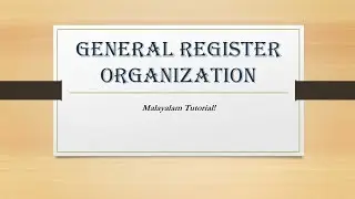 General register organization | COA| Malayalam Tutorials