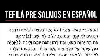 Tefil&aacute; Pre - Salmos (se hace siempre antes de leer salmos) Mizmore Tehilim