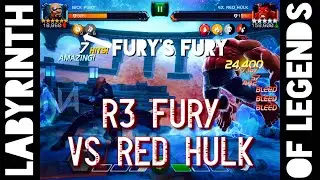 Labyrinth of Legends - Unawakened Rank 3 6 Star Nick Fury vs Red Hulk