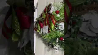 Finished Vintage Winter Ice Skate Wreath
