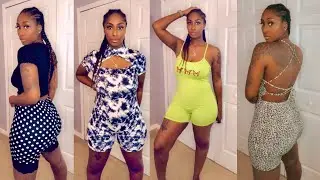 SHEIN HAUL 2020- BIKER SHORTS AND ROMPERS