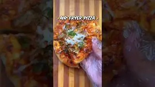 ASMR Pizza In Air-Fryer | Quick Pizza Recipe🍕#recipe #asmr #asmrsounds