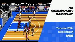 Tecmo NBA Basketball Gameplay (NES) No Commentary