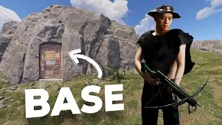 COSTRUISCO UNA BASE nella ROCCIA in SOLO | RUST ITA