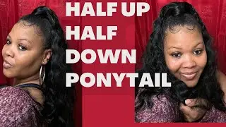 Learning how to do my hair has been a challenge. Getting better. #ponytail #halfuphalfdownhairstyle