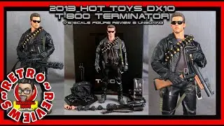 4K Retro Review 2013 Hot Toys DX10 T-800 Terminator 2 1/6 Scale Action Figure Review and Unboxing