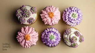 How to Pipe Flowers on Cupcakes | Easy Buttercream Flowers