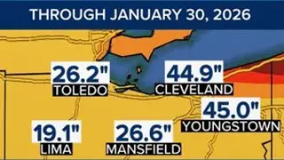 Winter snowfall in Ohio so far