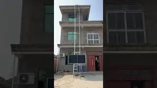12m Solar Panel Lift for Third Floor Rooftop Solar Project Installation