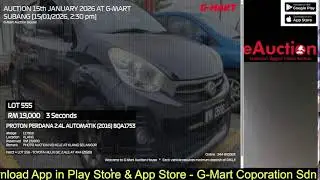 G-MART CORPORATION SDN BHD E-AUCTION  15 JAN 2026 AT G-MART CORPORATION SDN BHD