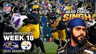 Coach Singh Reacts to Ravens vs Steelers INSANE ENDING!
