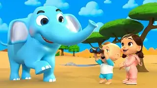 Aprende a contar hasta 10 con animales de safari | Canciones infantiles para recién nacidos