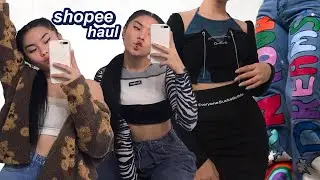 HUGE SHOPEE TRY ON HAUL (sets, wide leg pants, cute tops, fuzzy jackets + more) | Sarah Perez