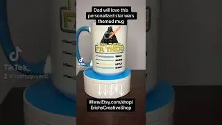 Gift idea for the ultimate Star Wars fan from his children. He will love this personalized mug!